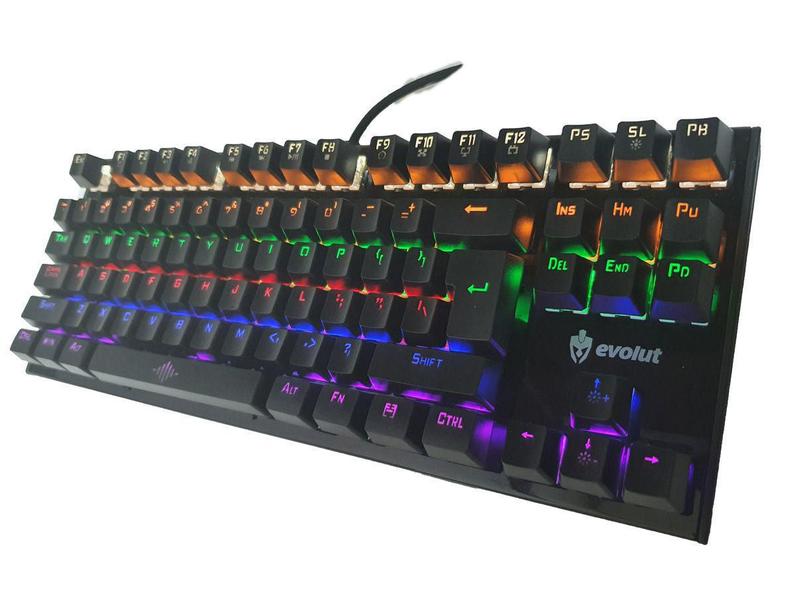 Imagem de Teclado Gamer Mecânico Evolut Assault Eg204 Rgb Preto