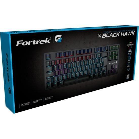 Imagem de Teclado Gamer Mecânico Fortrek Black Hawk Compact Rainbow