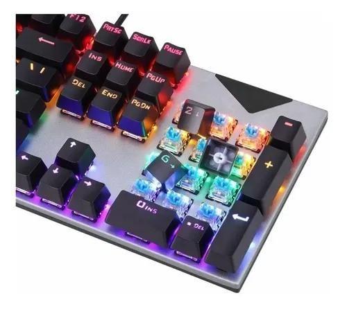 Teclado Gamer Mecânico Hayom Preto Com Iluminação Led Tc3218