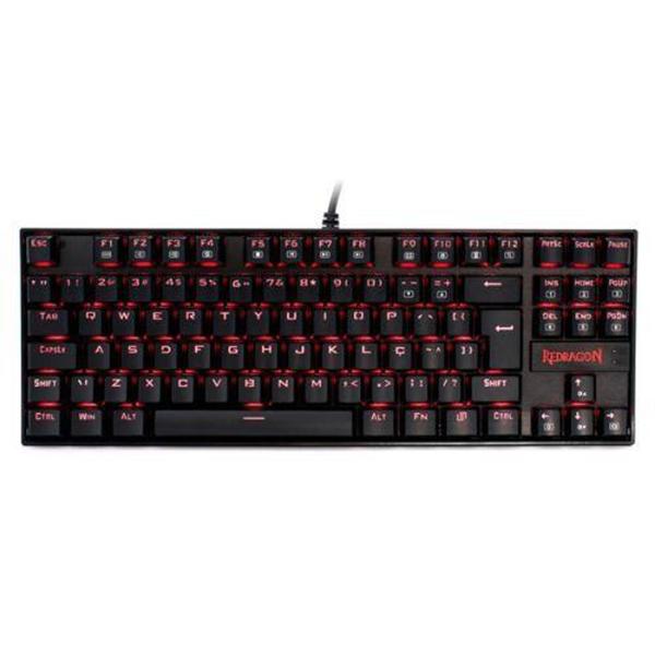 Imagem de Teclado gamer mecânico kumara k552 abnt2 switch mk2 diy red  redragon