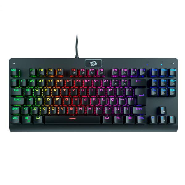 Imagem de Teclado Gamer Mecânico Redragon Dark Avenger RGB, Switch Brown, ABNT2 - K568RGB-2