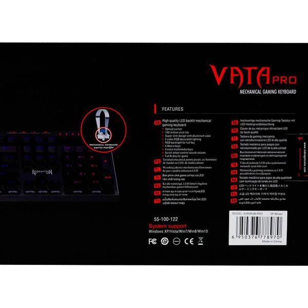 Imagem de Teclado Gamer Mecanico Redragon Vata Pro RGB - (K580RGB-Pro-SP)