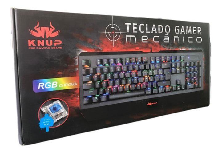 Imagem de Teclado Gamer Mecanico Switch Blue Knup Kp-Tm005 Chroma