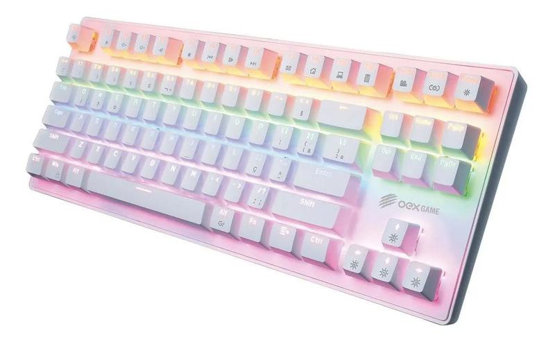 Imagem de Teclado gamer mecanico wolf tc605 branco usb 48.7351 oex