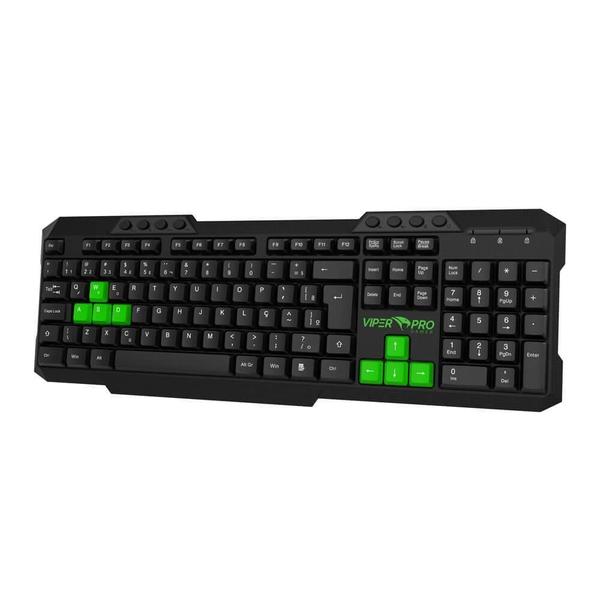 Imagem de Teclado Gamer Membrana Python Viper Pro Preto