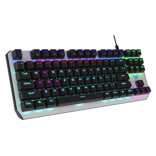 Imagem de Teclado Gamer Mini Luz Led Mecânico Switch Blue Superfície