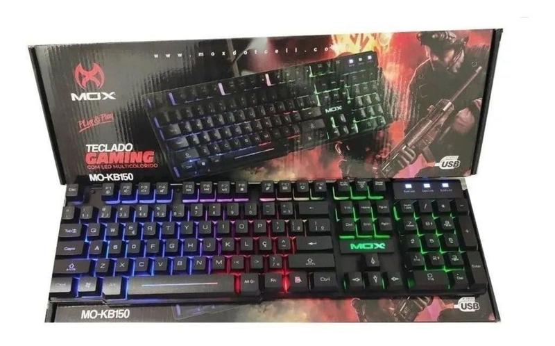 Imagem de Teclado Gamer Mox com LED Multicolorido