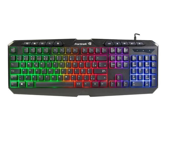 Imagem de Teclado Gamer Multimidia Spider BLACK Preto Fortrek