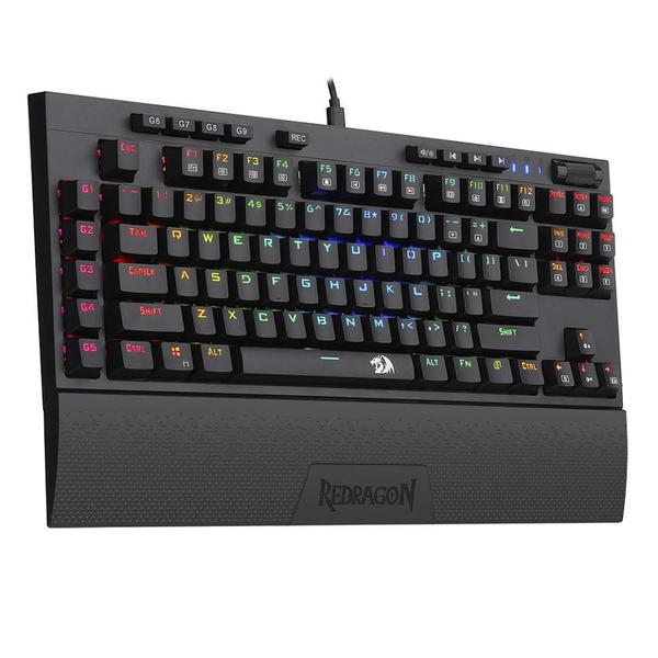 Imagem de Teclado Gamer Óptico Redragon Broadsword Pro K588 Rgb Black