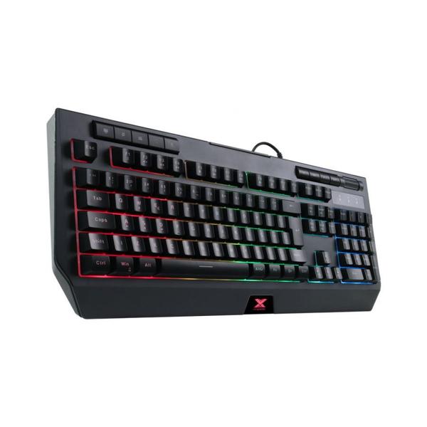 Imagem de Teclado Gamer Protector Abnt2 Multimidia Led 7 Cores Usb Com Suporte Smartphone - GT800