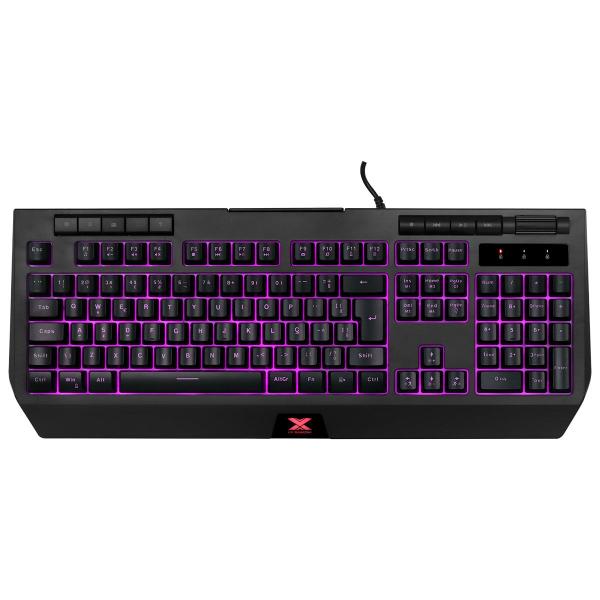 Imagem de Teclado Gamer Protector Abnt2 Multimidia Led 7 Cores Usb Com Suporte Smartphone - Gt800