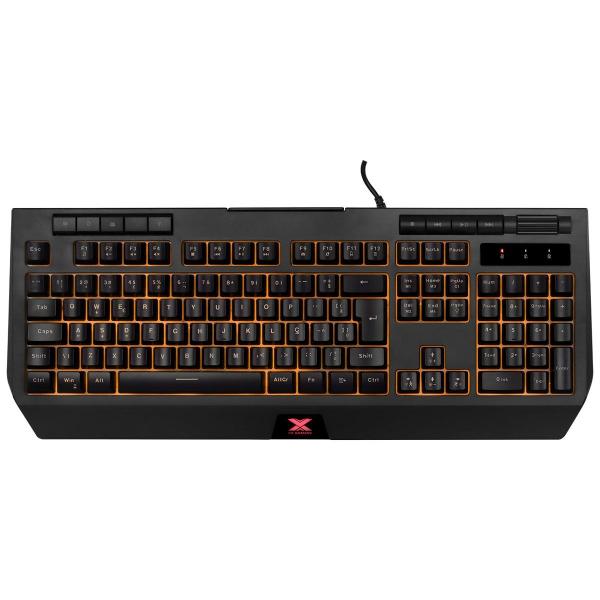 Imagem de Teclado Gamer Protector Abnt2 Multimidia Led 7 Cores Usb Com Suporte Smartphone - Gt800