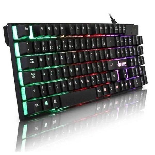 Imagem de Teclado Gamer Qwerty Knup Kp-2043 Preto Com Luz Multi Color