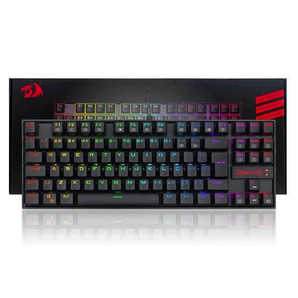 Imagem de Teclado Gamer Redragon 60% Backlight Luz Rainbow Rgb - Preto