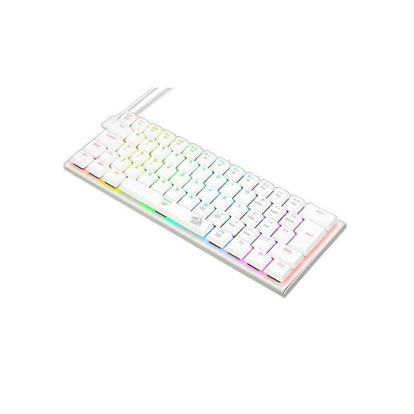 Imagem de Teclado Gamer Redragon Anivia Lunar White Rgb Switch Red Pt