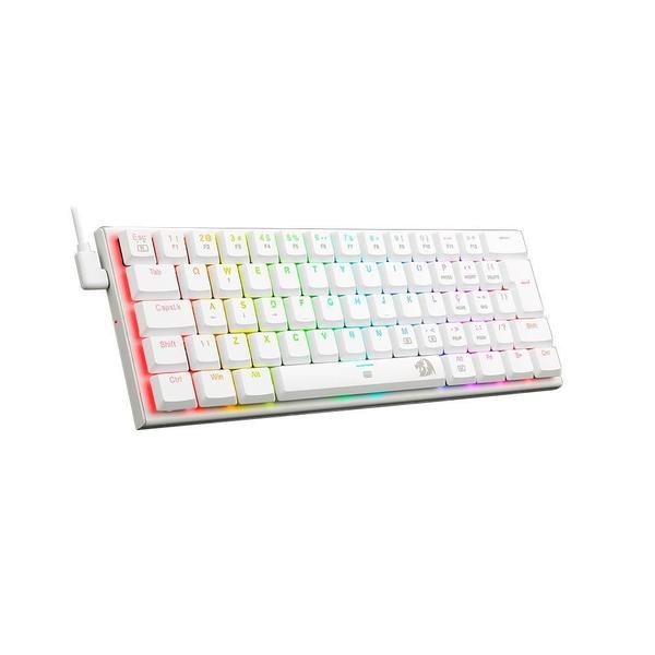 Imagem de Teclado Gamer Redragon Anivia Lunar White Rgb Switch ul Pt