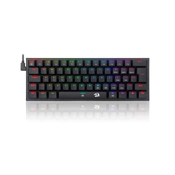 Imagem de Teclado Gamer Redragon Anivia Preto Rgb Switch Marrom Abnt2