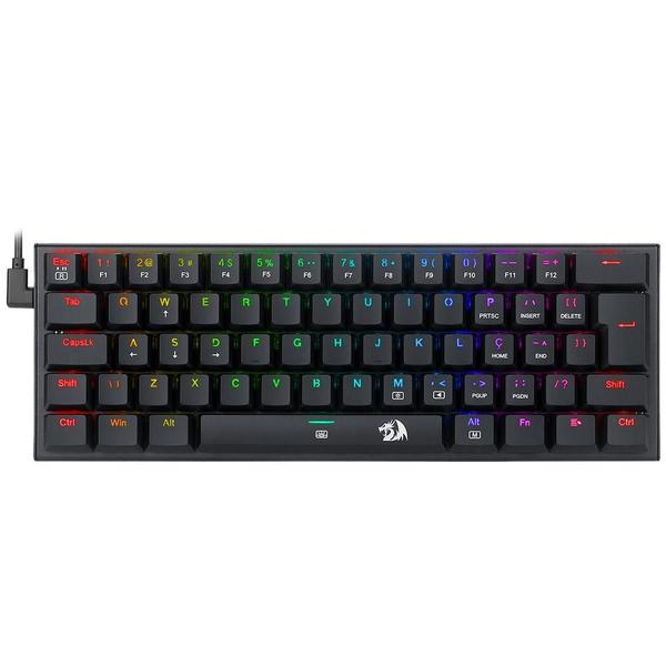 Imagem de Teclado Gamer Redragon Anivia Rgb Mecânico Mini Abnt2 60