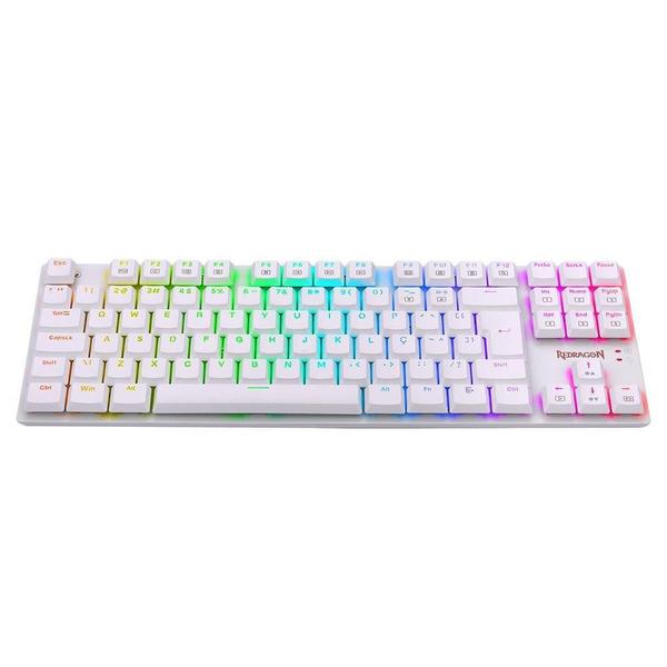 Imagem de Teclado Gamer Redragon Aps Rgb K607W Switch Blue - Branco