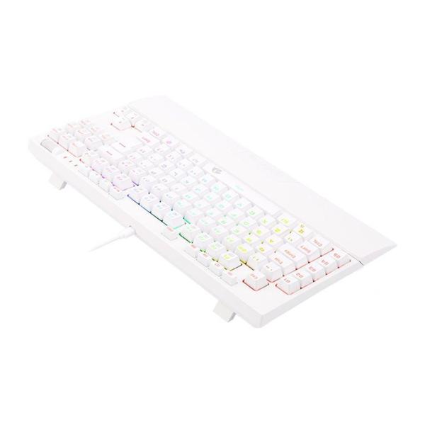 Imagem de Teclado gamer redragon broadsword pro, rgb, switch marrom, branco - k588w-rgb-pro pt-brown