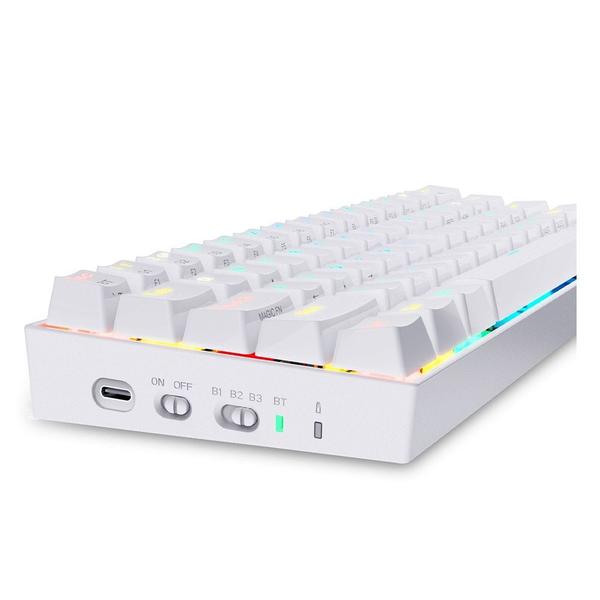 Imagem de Teclado Gamer Redragon Draconic K530-RGB - Branco (Ingles com Fio)