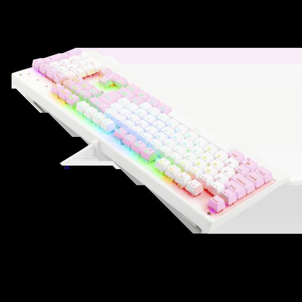 Imagem de Teclado Gamer Redragon Kala Branco Rosa Sw Blue K557Wp-Rgb