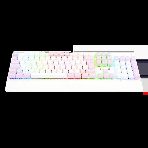 Imagem de Teclado Gamer Redragon Kala Branco Rosa Sw Brown K557Wp-Rgb