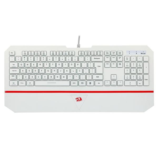 Imagem de Teclado Gamer Redragon Karura 2, ABNT2,  Branco - K502W-N