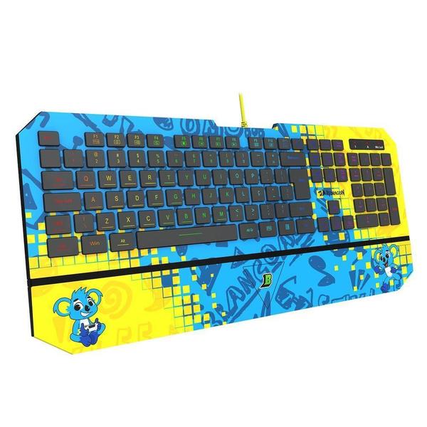 Imagem de Teclado Gamer Redragon Karura Brancoala Rgb Abnt2