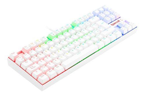 Imagem de Teclado Gamer Redragon Kumara K552 Branco Outemu Blue Rgb