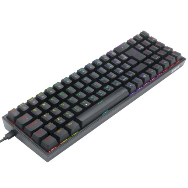 Imagem de Teclado gamer redragon mecanico pollux rgb preto switch azul