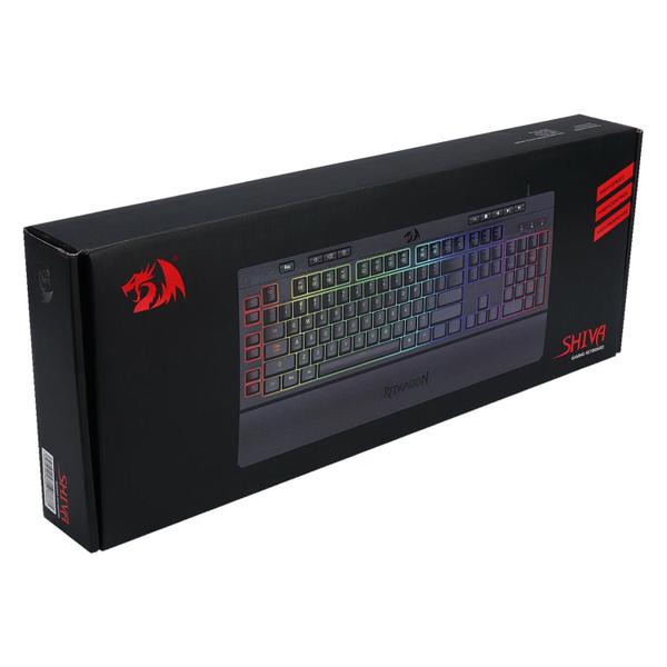 Teclado Gamer Redragon Shiva K512RGB / RGB / Membrana / Usa - Preto Imagem de Teclado Gamer Redragon Shiva K512RGB / RGB / Membrana / Usa - Preto