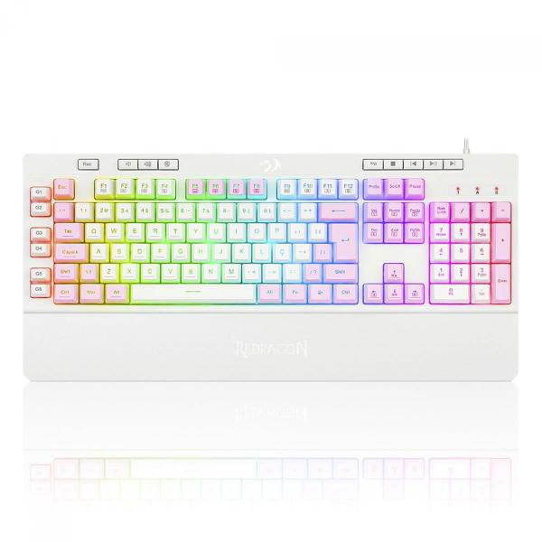 Imagem de Teclado Gamer Redragon Shiva White Pink K512Wp-Rgb