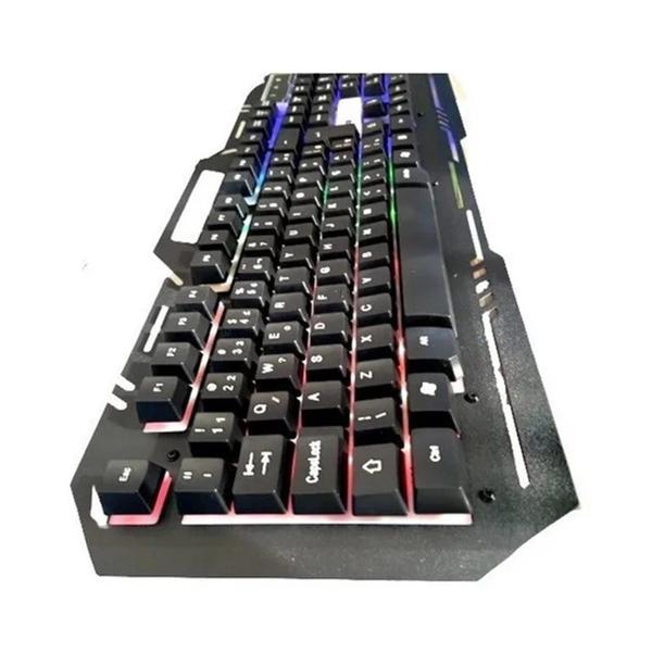 Imagem de Teclado Gamer RGB  Colorido de Metal Leve Misturado - Linha Pro Gamer B21202