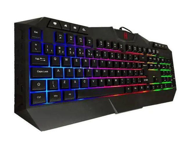 Imagem de Teclado Gamer RGB Semi Mecânico Led Luminoso - Lehmox