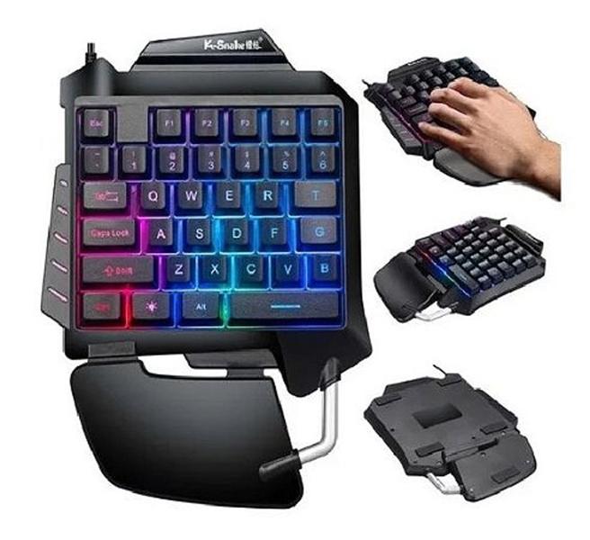 Imagem de Teclado Gamer RGB Single Hand ( Uma Mão ) KP- TM006 Usb