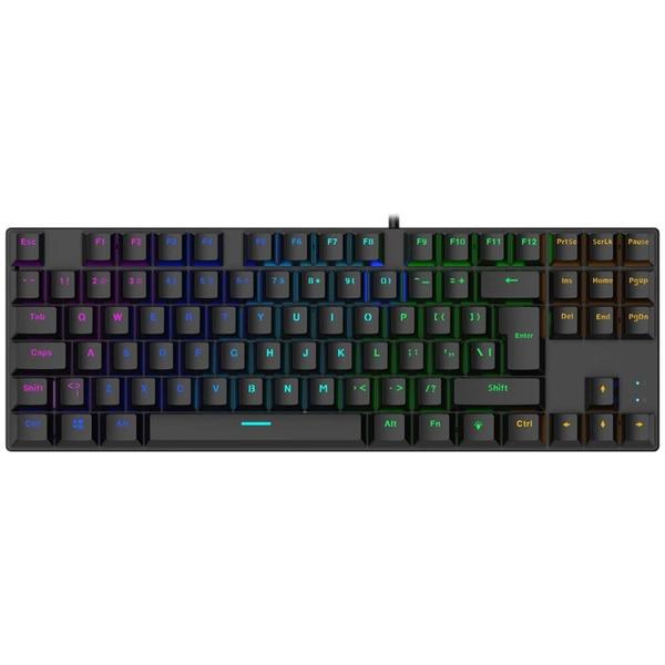 Imagem de Teclado Gamer Satellite GK-51 King Fight RGB Mecanico com Fio Preto - (Ingles)