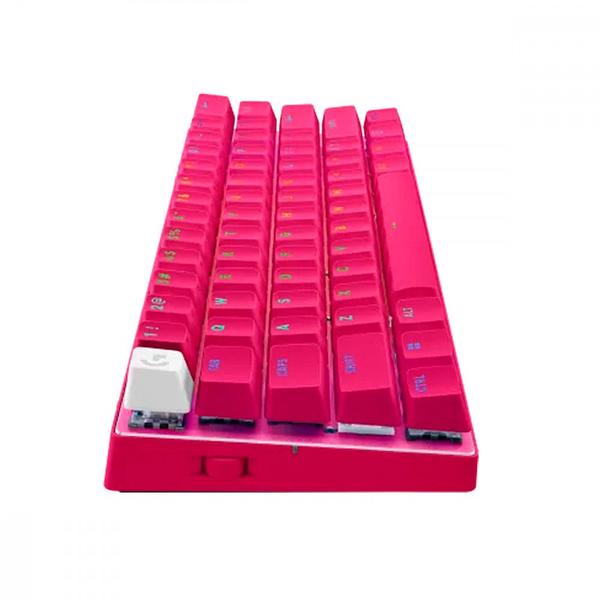 Imagem de Teclado Gamer Sem Fio Logitech G PRO X 60 Lightspeed RGB Mecânico Switch Tátil Óptico Magenta US - 920-011940