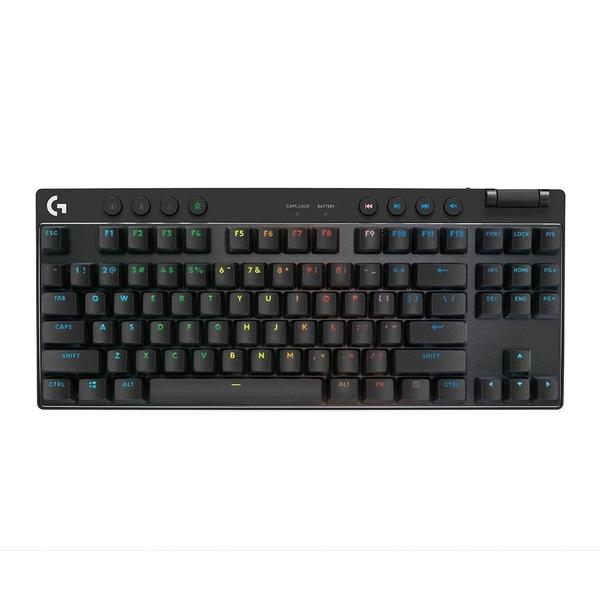 Imagem de Teclado Gamer Sem Fio Logitech G Pro X TKL US RGB GX Brown 920-012127