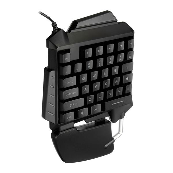 Imagem de Teclado Gamer Semi-Mecânico de Uma Mão Com Led RGB Eleve o Nivel de seus jogos