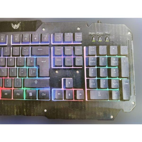 Imagem de Teclado Gamer Semi Mecânico Iluminação LED Teclas Rápidas - Altomex