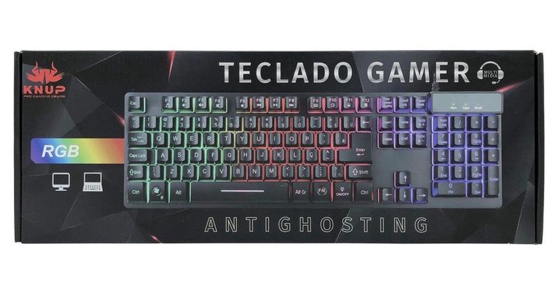 Imagem de Teclado Gamer Semi Mecânico Rgb Anti Ghosting - KP- TM009 K-nup