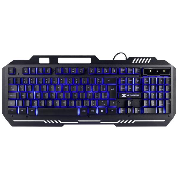 Imagem de Teclado Gamer Shield Abnt2 Multimidia Led Azul 1.8 Metros Usb Topo Em Metal Sensacao Mecanica - Gt600