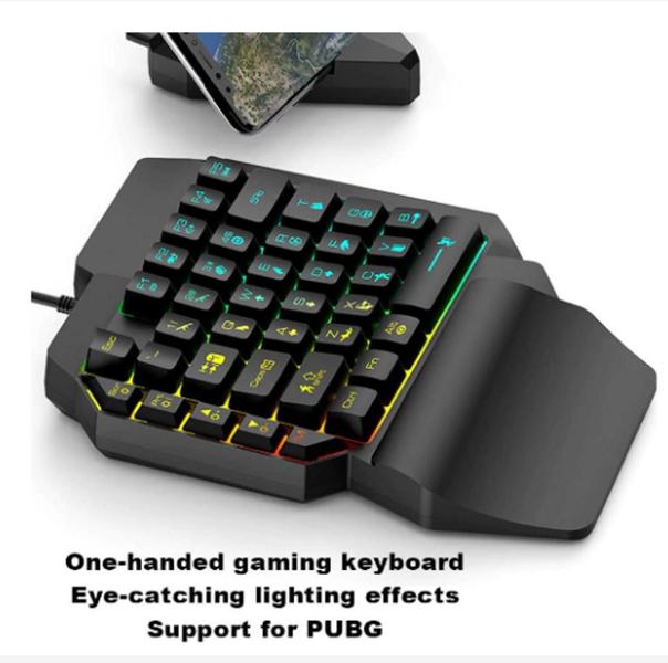 Imagem de Teclado Gamer Single Hand Rainbow Lighting Apoio De Punho