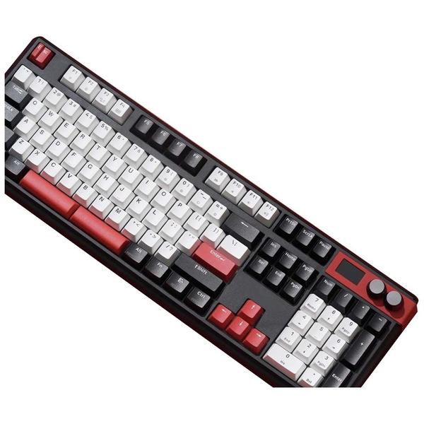 Imagem de Teclado gamer skyloong daybreak gk104 8k optical rgb usb switch silver preto