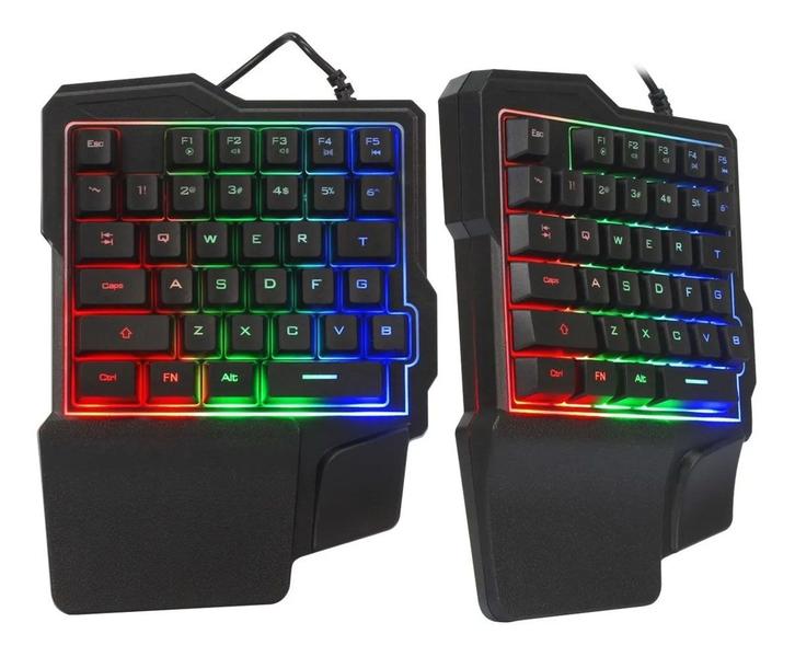 Imagem de Teclado Gamer Uma Mão Single Hand Semi Mecanico Pc Celular