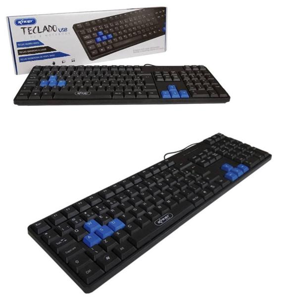 Imagem de Teclado Gamer USB Teclas Silenciosas de Perfil Baixo KP-2044 - Knup