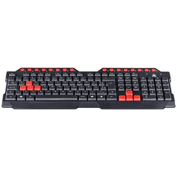 Imagem de Teclado Gamer Vinik VX Gaming Dragon V2, ABNT2, Preto e Vermelho - GT100