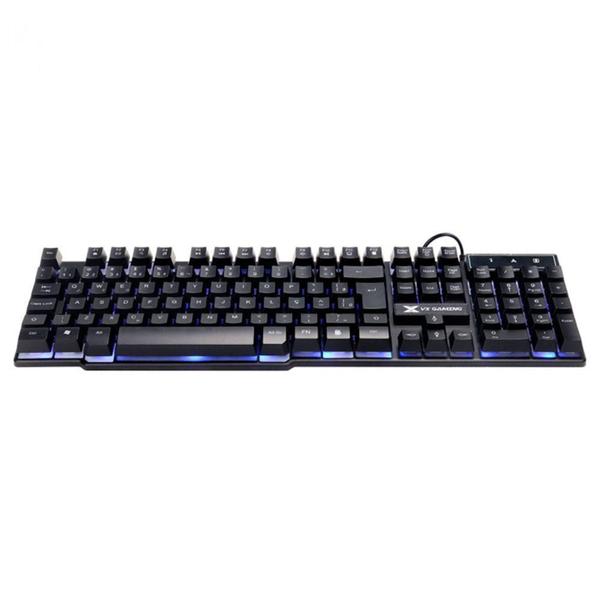 Imagem de Teclado Gamer Vinik VX Hydra, LED Background Azul, 12 Teclas Multimídia, ABNT2, Preto  GT700