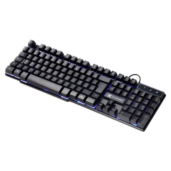 Imagem de Teclado Gamer Vinik VX Hydra, LED Background Azul, 12 Teclas Multimídia, ABNT2, Preto  GT700